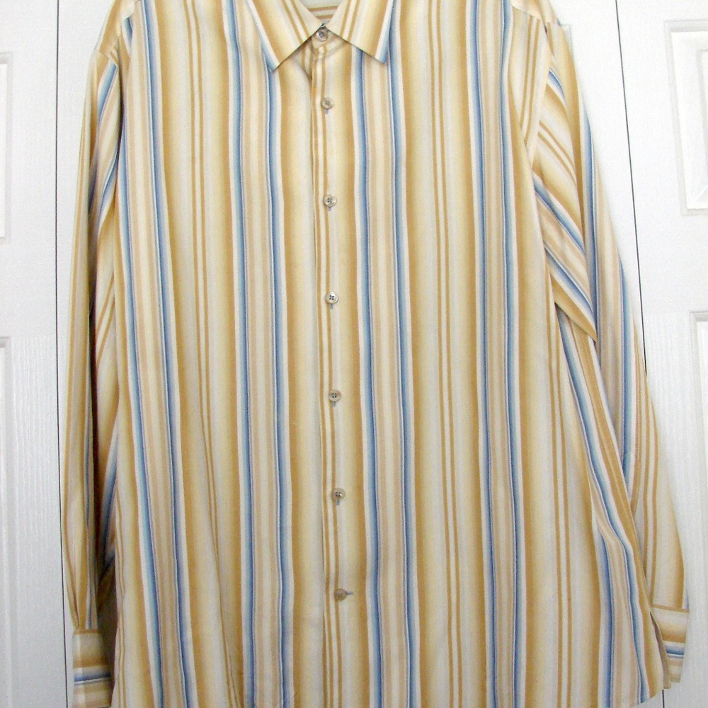 Men's Tommy Bahama shirt xl silk long sleeve